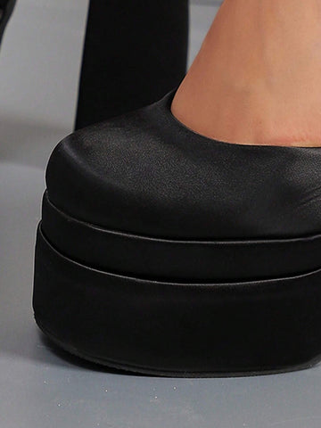 2024 Latest Classic Four Seasons New Arrivals Super High Heel Rhinestone One-Strap Buckle Women Shoes, Fashion Trendy Comfortable Anti-Slip