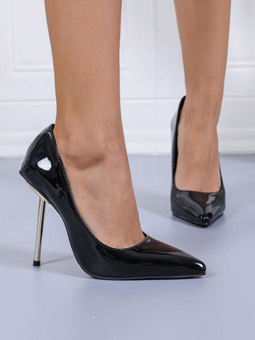 2024 New Black High Heels For Women, French Style Thin Heels