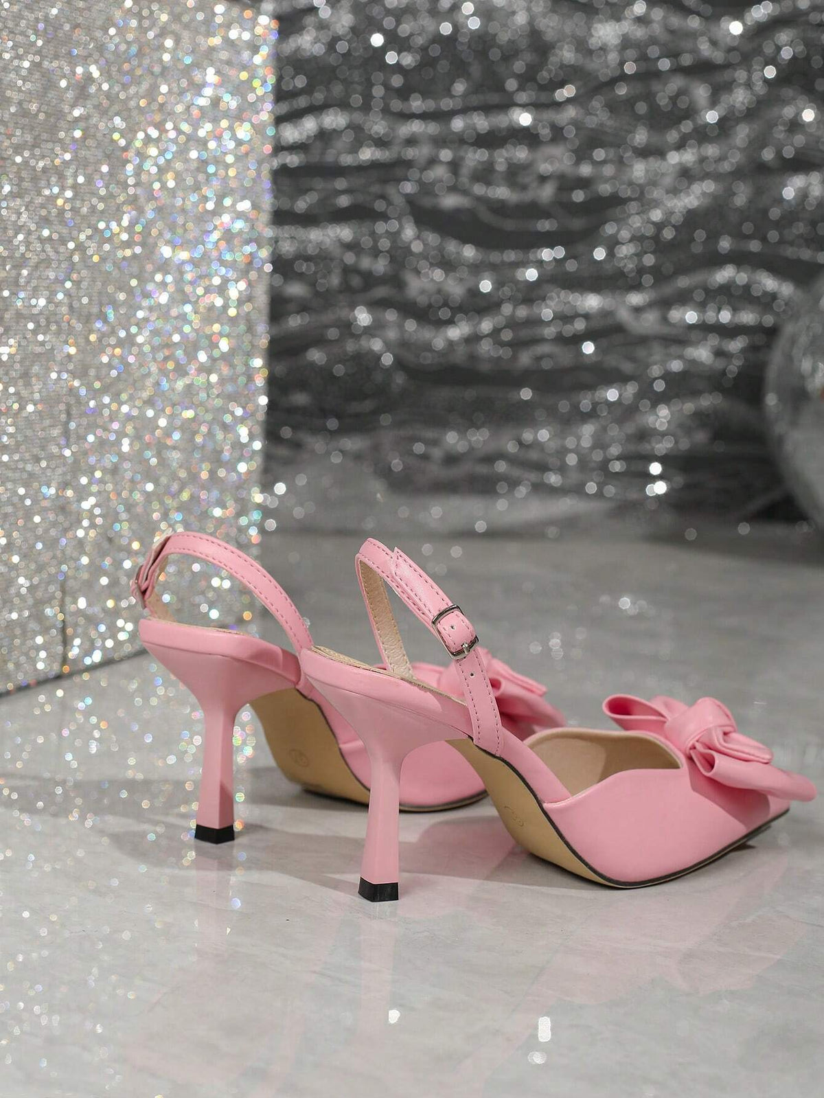 2024 New Spring/Summer Plain Women's Dopamine Pink 3d Flower & Bow Knot Party Dress