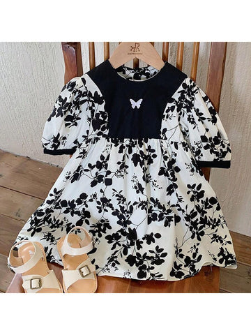 2024 New Style Girls' Dress, Fashionable And Stylish Dress For Toddler Girls, Long Sleeve Summer Princess Dress