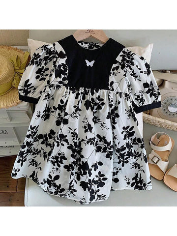2024 New Style Girls' Dress, Fashionable And Stylish Dress For Toddler Girls, Long Sleeve Summer Princess Dress