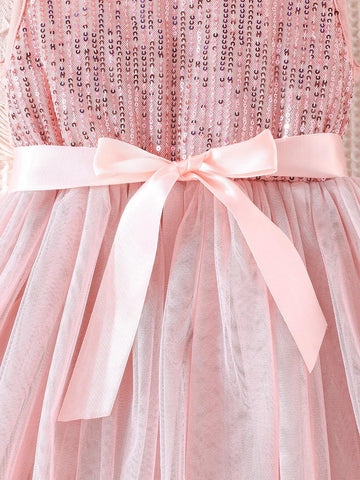 2024 New Summer Sleeveless Round Neck Long Dress For Girls, Cute Princess Style