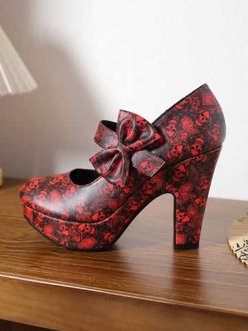 2024 New Wedding Red Shoes, Super High Heel Waterproof Platform Bridal Shoes, Round Toe Banquet