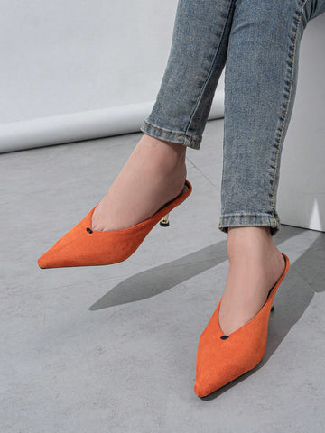 2024 Spring Autumn New French Style Pointed Toe Soft Loafers, Slip-On Increase Height Casual Dress Shoes Women