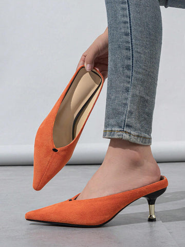 2024 Spring Autumn New French Style Pointed Toe Soft Loafers, Slip-On Increase Height Casual Dress Shoes Women