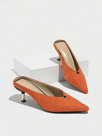 2024 Spring Autumn New French Style Pointed Toe Soft Loafers, Slip-On Increase Height Casual Dress Shoes Women