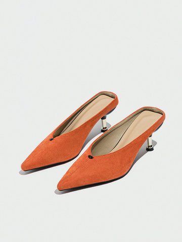 2024 Spring Autumn New French Style Pointed Toe Soft Loafers, Slip-On Increase Height Casual Dress Shoes Women