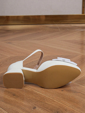 2024 Women High Heel Shoes, Versatile Fashion Chunky Heels For Spring/Summer