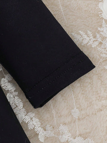 2024 Young Girl Cartoon Cute Kitty Print Long Sleeve Dress, Spring And Autumn Children Clothing