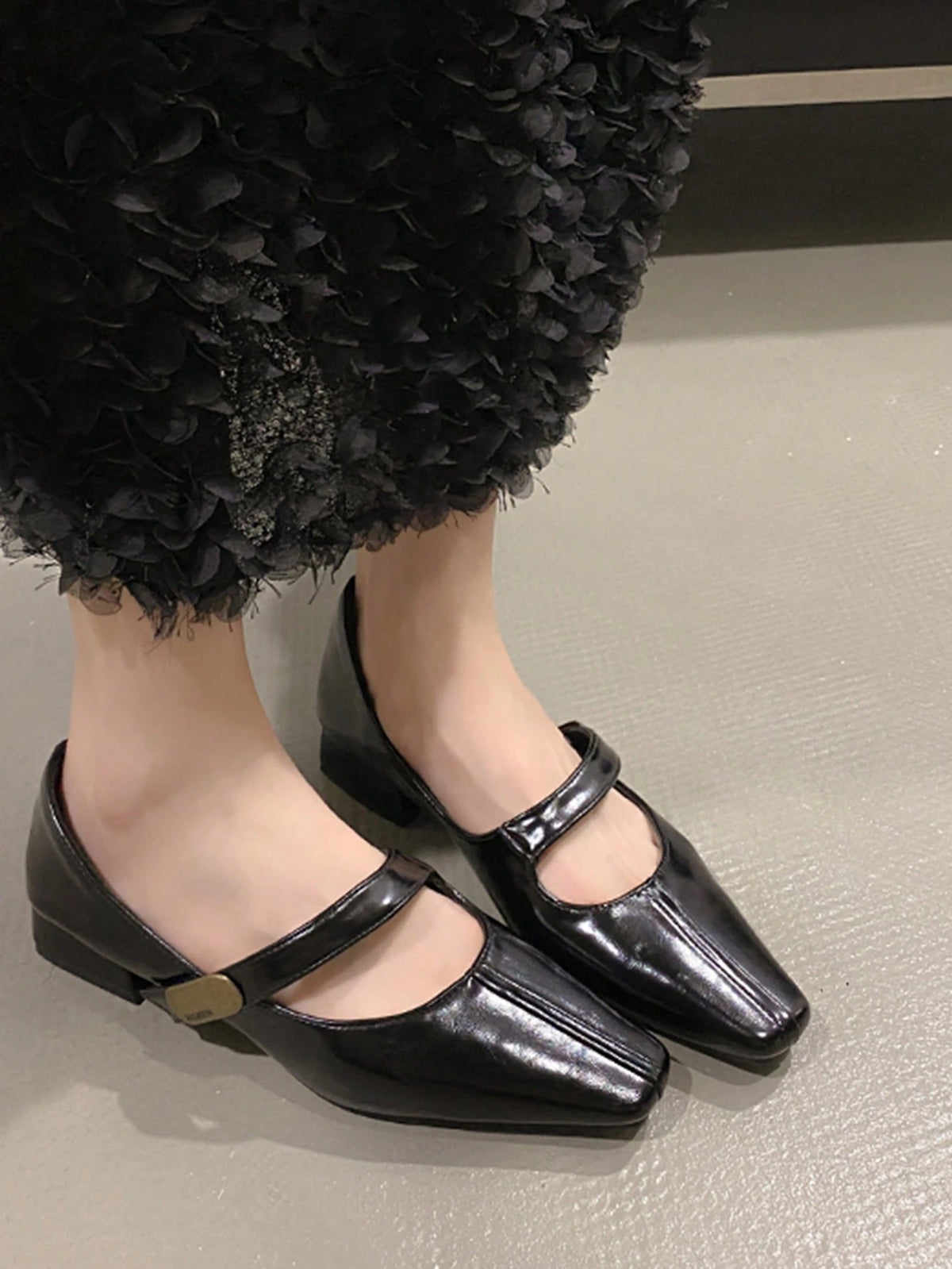 New Retro Elegant Women High Heel Pumps, French-Style Mary Janes Shoes