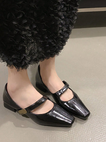 New Retro Elegant Women High Heel Pumps, French-Style Mary Janes Shoes