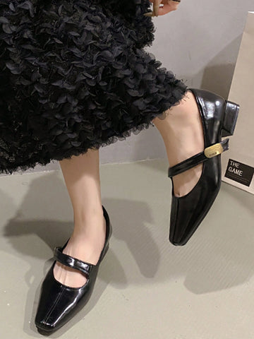 New Retro Elegant Women High Heel Pumps, French-Style Mary Janes Shoes