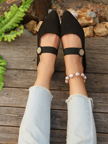 2025 Spring Fashion Comfortable Suede Pointed Toe High Heels For Women