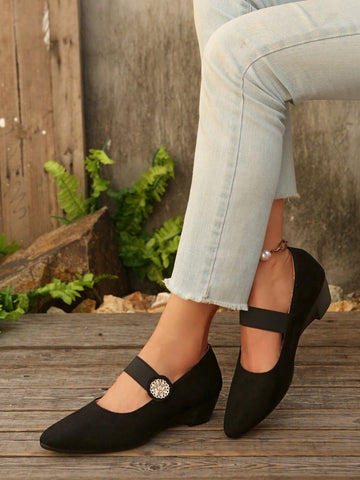 2025 Spring Fashion Comfortable Suede Pointed Toe High Heels For Women