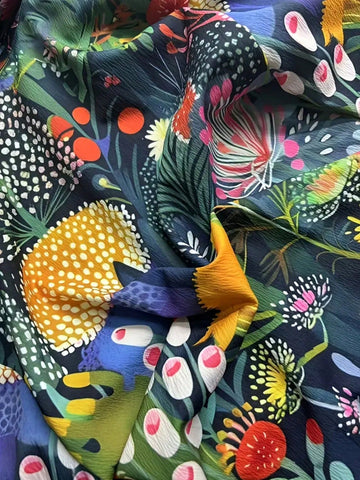 Fashion Printed Lapel Button Front Long Sleeve Women Blouse