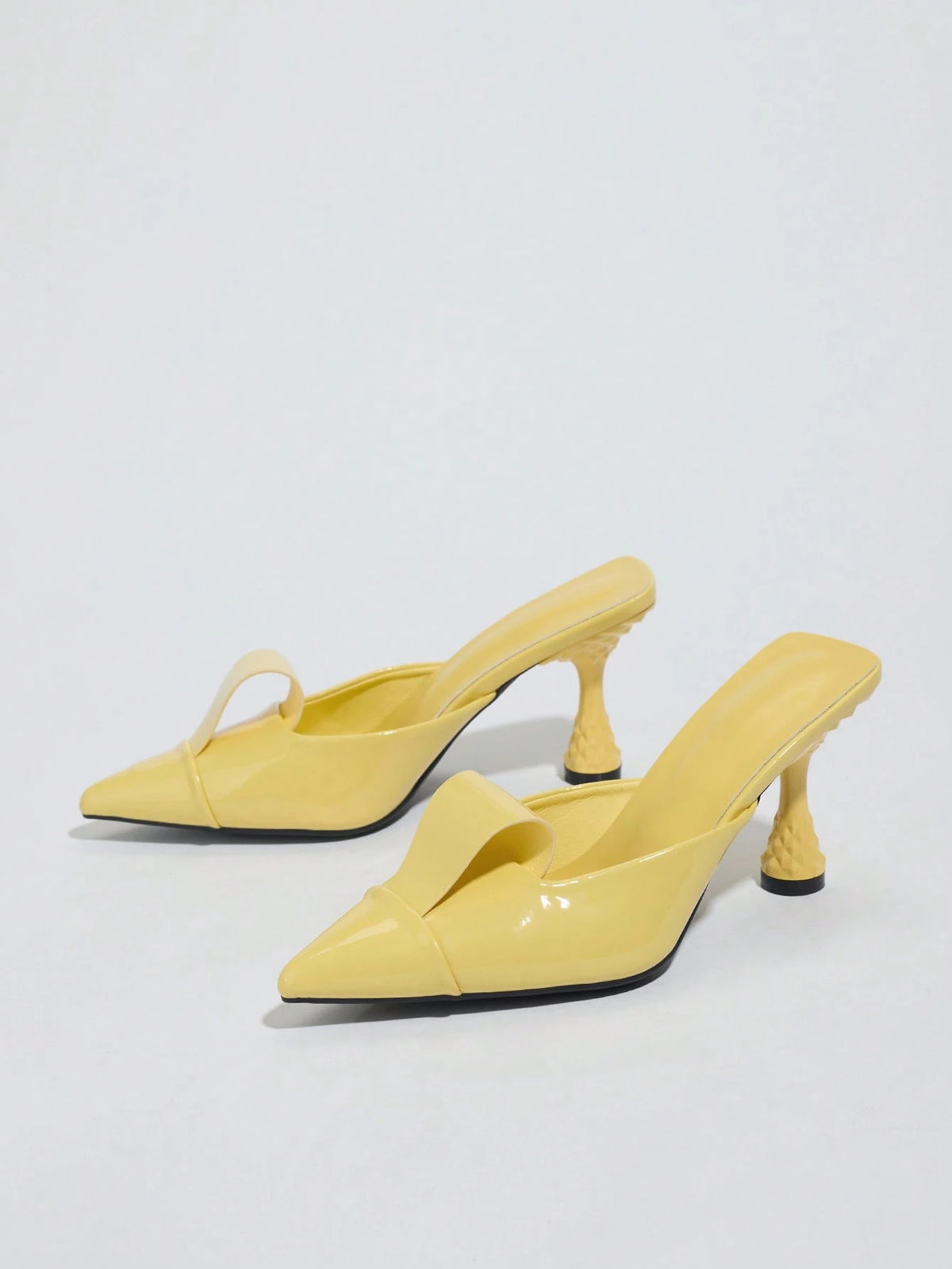 2025 Spring & Summer New Fashion Pointed Toe High Heel Sandals, Bowknot Mules For Women