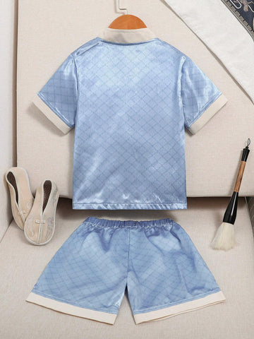 2pcs/Set 100th Birthday Celebration Baby Chinese Tang Suit Dress With Traditional Knot Buttons, Summer