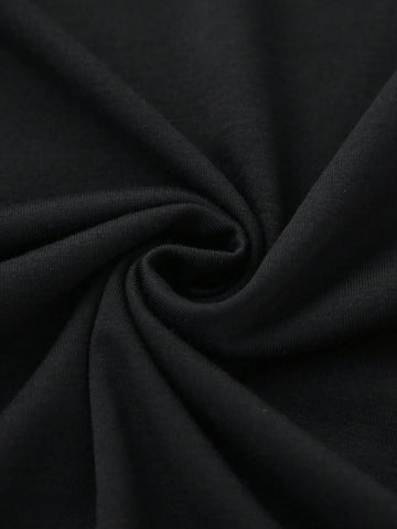 2pcs/Set Girls' Fashionable Cute Butterfly & Letter Print Short Sleeve T-Shirt Dress With Bowknot