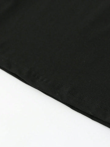 2pcs/Set Girls' Fashionable Cute Butterfly & Letter Print Short Sleeve T-Shirt Dress With Bowknot