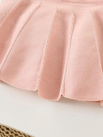 2pcs/Set Girls New Year Knitwear Sweater And Skirt, Children Christmas Outfit, Autumn/Winter