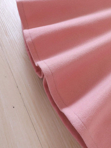 2pcs/Set Girls Woollen Short Jacket + Jumper Dress, Comes With Bow Beret Hat, Autumn/Winter