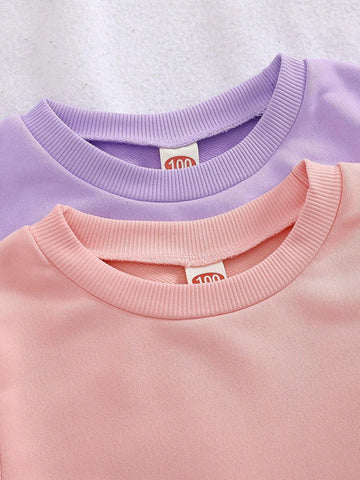 2pcs/Set Or Multi-Pack Strawberry Print Fashionable Pullover Sweatshirt, Trendy Casual For Autumn/Spring