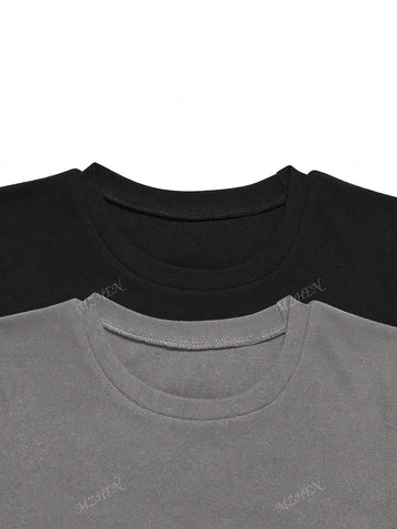 2pcs/Set Solid Color Tight-Fitting Casual Outfit