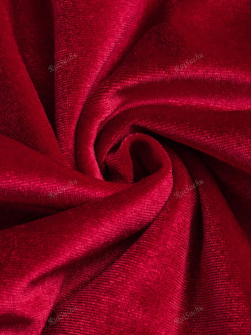 2pcs/Set Women's Christmas Outfit Faux Fur Bow Decor Cropped Top And Mini Skirt Suit For Fashion