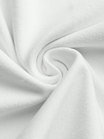 2pcs/Set Women's White Fish Bone Bra With 3D Floral Decor And Skirt