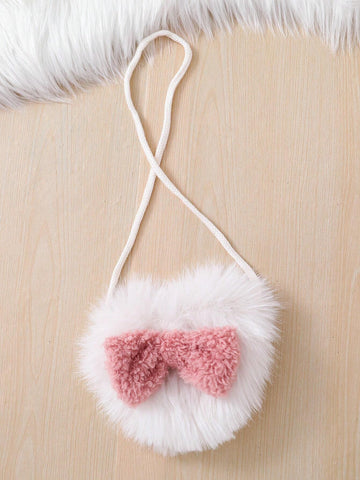 2pcs/Set Young Girl & Young Girl Cute Plush Double-Sided Fleece Casual Dress,