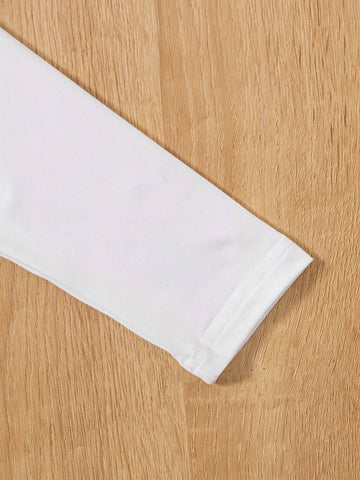 2pcs Cute Young Girl Cartoon Graphic Top And Print Pants For Spring And Fall Parties And Gifts