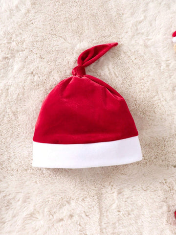 2pcs Halloween Costume Young Girls Christmas Fashion Simple Santa Dress