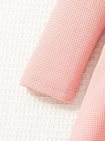 2pcs Red Heart Print Dress Set, Spring/Autumn