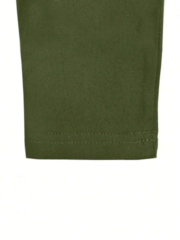 2pcs Women Contrast Stripe Round Neck Fitted Top And Pants Casual Suit For Autumn