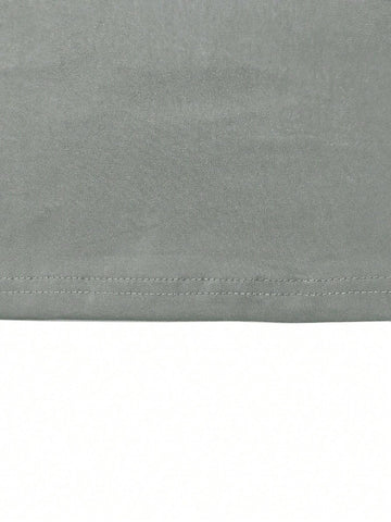 2pcs Women Contrast Stripe Round Neck Fitted Top And Pants Casual Suit For Autumn