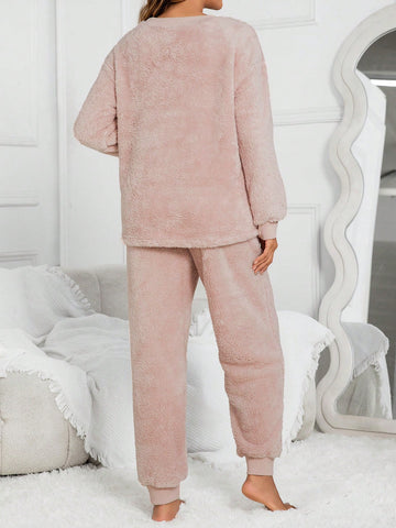 2pcs Women's Casual Loungewear Set - Cute, Gentle And Sweet Style