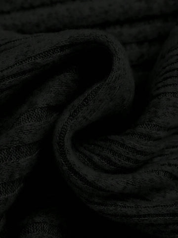 2pcs Young Girl Knitted Solid Color Crew Neck Fitted Casual Dress Set