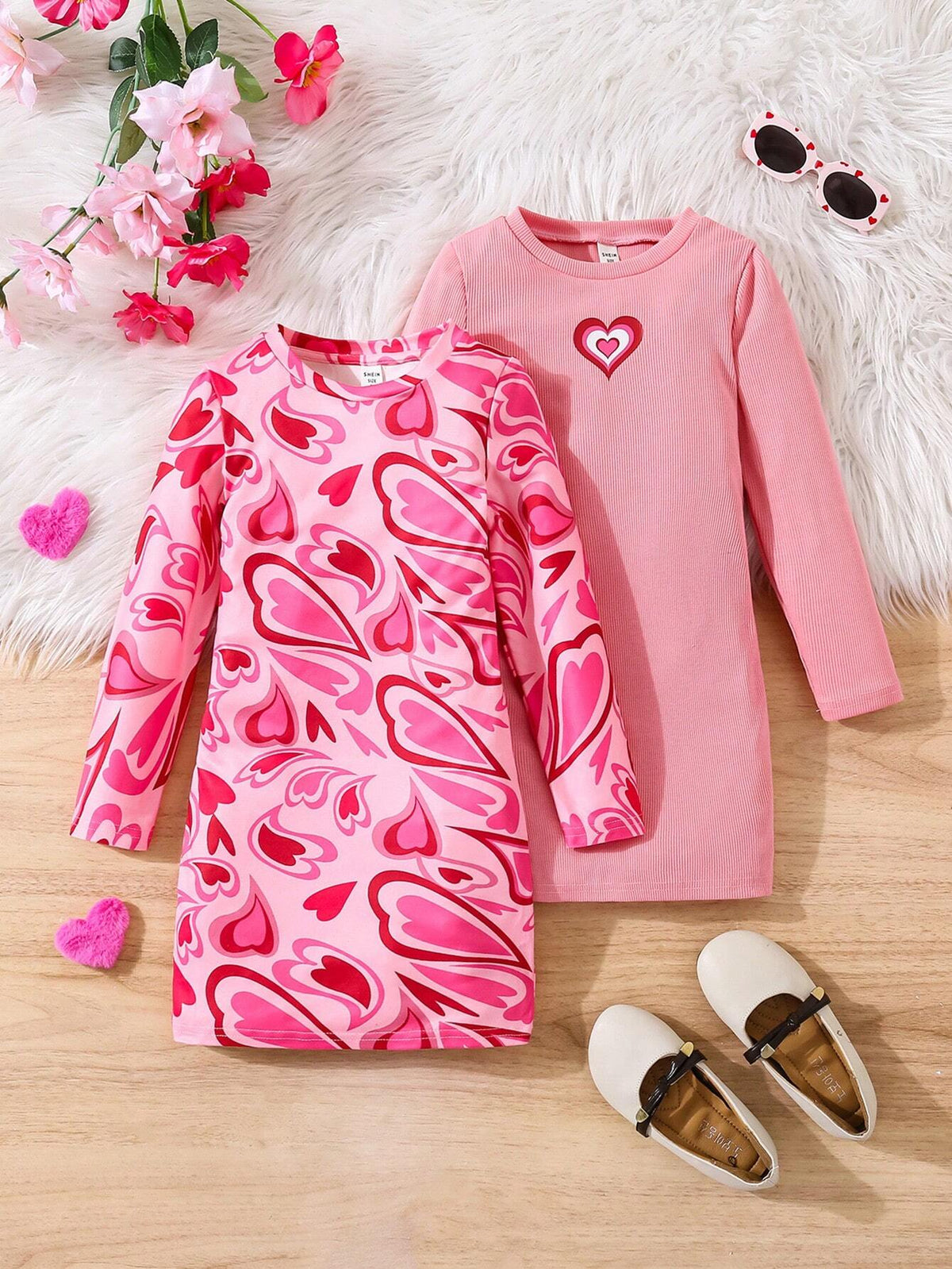 2pcs Young Girl Streetwear Sporty Long Sleeves Dress Set With Round Neck, Great For Casual & Daily Wear & School Daily In Spring And Autumn