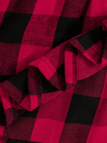 2pcs Young Girls Solid Stripe & Plaid Pattern Dress With Headband Set, Versatile School Style For Autumn/Winter