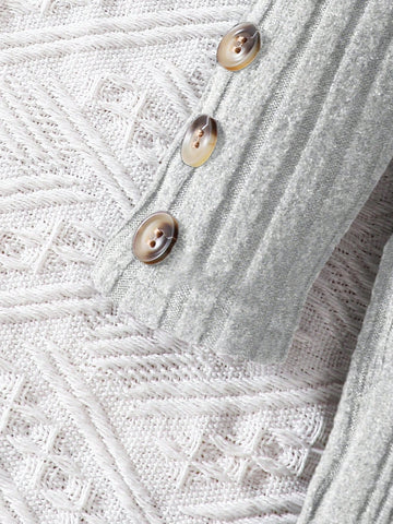 3-Piece Set: Young Girl Knitted Solid Stand Collar Bodycon Casual Dress