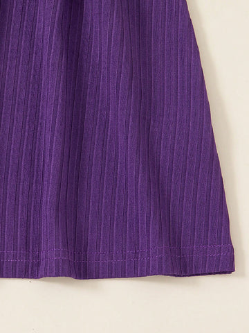 3-Piece Sets Young Girls Fashionable Floral Print & Solid Color Buttoned Casual Cami Dress