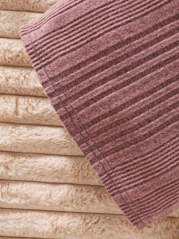 3-Piece Young Girls Knit Solid Collarless Fitted Casual Dress Set