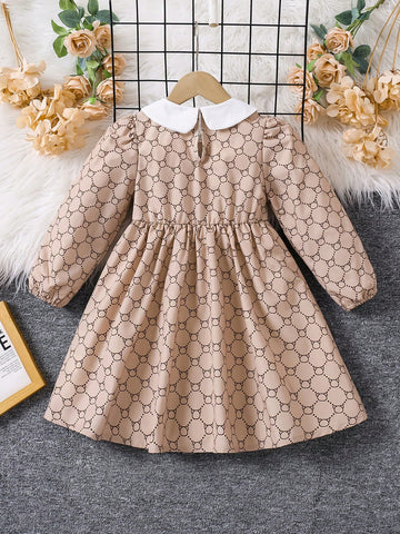 3Pcs Young Girl Trendy Casual Chic Elegant Leopard Print Patchwork Dress Suit, Suitable For Birthday Gift, New Year Gift