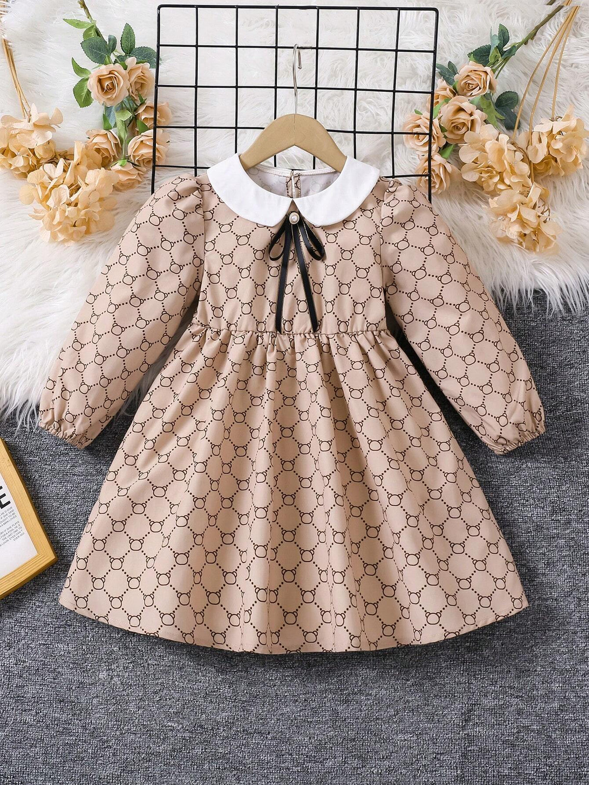 3Pcs Young Girl Trendy Casual Chic Elegant Leopard Print Patchwork Dress Suit, Suitable For Birthday Gift, New Year Gift