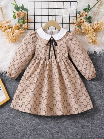 3Pcs Young Girl Trendy Casual Chic Elegant Leopard Print Patchwork Dress Suit, Suitable For Birthday Gift, New Year Gift