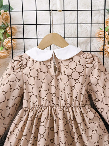 3Pcs Young Girl Trendy Casual Chic Elegant Leopard Print Patchwork Dress Suit, Suitable For Birthday Gift, New Year Gift