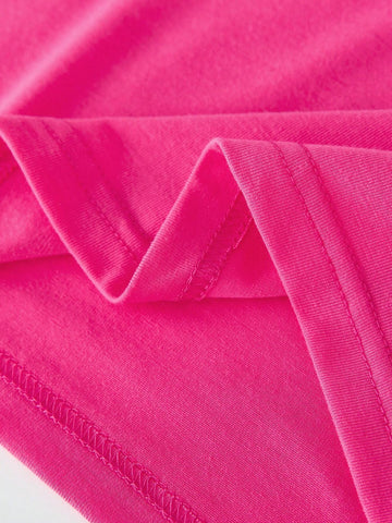 3pcs/Set Fashionable And Cute Cartoon Printed Short Sleeve T-Shirt And Leggings For Little Girls