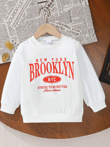 3pcs/Set Girls Letter Print Long Sleeve Sweatshirt, Young Girl Casual T-Shirt Style Top, Spring Autumn