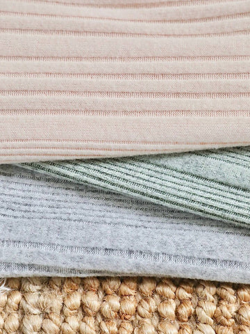 3pcs/Set Young Girl Knitting Solid Color Round Neck Fitted Casual Dress Set