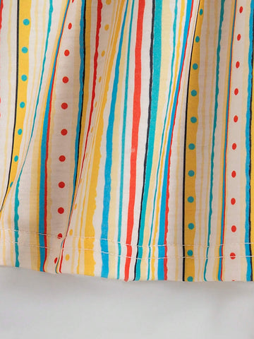 3pcs/Set Young Girls Sleeveless Square Neckline Cute Casual Cami Dress Set